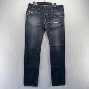 Diesel jeans men's 32x34 Fit 34x33 Blue Belther Regular Slim Tapered Vintage y2k